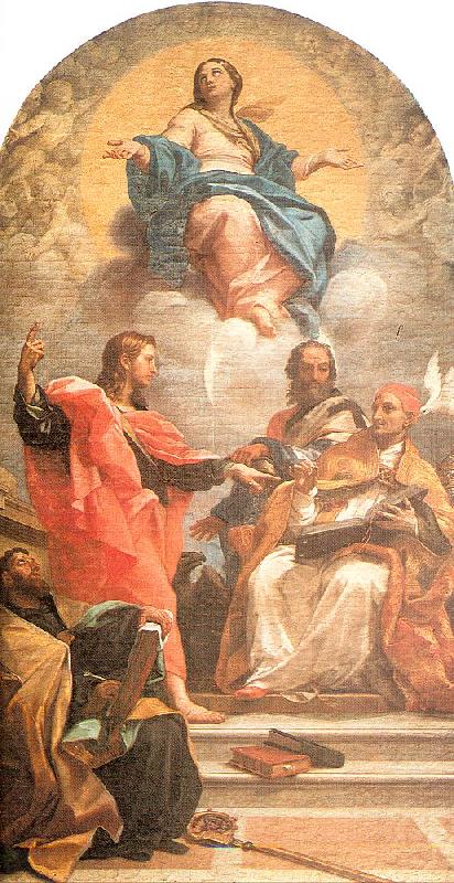 Maratta, Carlo The Assumption and the Doctors of the Church France oil painting art